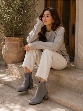 Armani Exchange Charcoal Ankle Booties